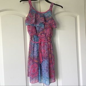 Pretty Blue and Pink dress size 6X.